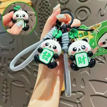 Удачи Маджонг Панда Подвеска Мультфильм Кончик Пальца Кнопка Брелок Офис Досуг Развлечения Style 1