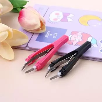 Удаление черных точек Удаление скошенных кончиков Автоматический пинцет для бровей Инструмент для макияжа Зажимы для бровей розовый