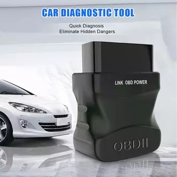 Удаление кода прибора для Android и Windows Адаптер интерфейса OBD2 Беспроводной Bluetooth 4.0 Автомобильный диагностический сканер Уход за автомобилем чёрный