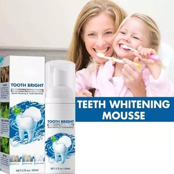 Удаление пятен налета Зубная паста Отбеливание зубов Уменьшение пожелтения Свежее дыхание Удаление пятен Очистка зубов Мусс для отбеливания зубов