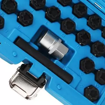 Удаление, установка, блокировочная головка для ключа, 22 шт. для BMW, колесный замок, гайка, гайка, противоугонная винтовая втулка, инструмент для разборки автомобиля синий