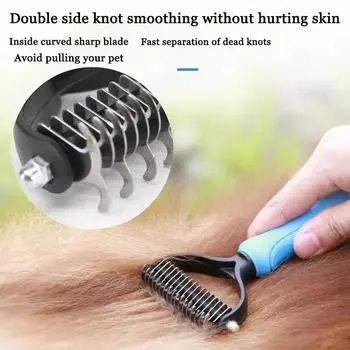 Удаление узелков для домашних животных Расческа для игл для домашних животных Расческа для домашних животных big розовый