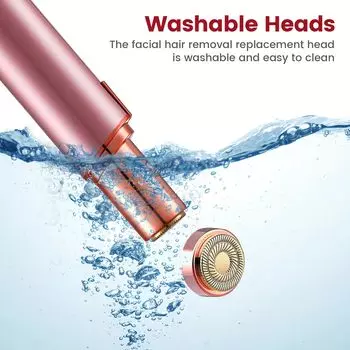 Удаление волос на лице для женщин, мини-эпилятор для удаления волос, электробритва, портативный эпилятор для зоны бикини, губ, подбородка, подмышек, персикового цвета