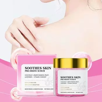 Удаление волос перед бритьем Скраб Мягкий. Успокаивающий и нежный. Уменьшение кутикул. Улучшение шероховатости. Освежающий и нежный. One Size розовый