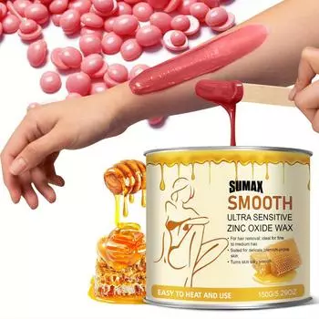 Удаление волос с помощью пчелиного воска и меда подходит для всего тела и чувствительных зон. Легко нагревается для быстрого и безболезненного удаления волос 150g