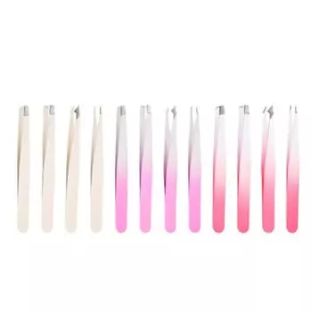 Удаление волос Щипцы для бровей из нержавеющей стали Инструмент для макияжа Профессиональный косой наконечник для рта Женщины 01