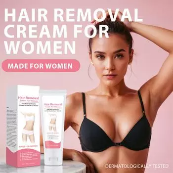 Удаление волос Удаление волос на лице для женщин Удаление волос на теле Депилятор для лица, рук, ног и бикини Бальзам для удаления волос Скребок для волос 80 г белый