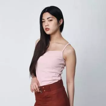 Удалить квадратный вырез легко бюстгальтер майка 3 цвета (темно-синий, синий, розовый) Pink S-M