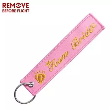 Удалить перед полетом 1 шт. бриллианты команда невесты письмо вышивка брелки свадебные украшения для подружки невесты One Size