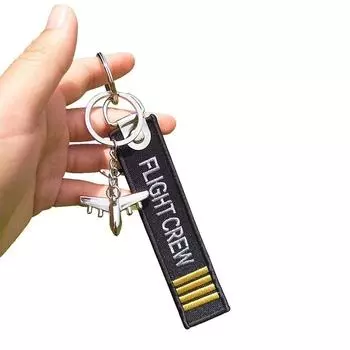 Удалить перед полетом 2 в 1 брелоки с вышивкой и моделью самолета металлические подарочные брелки для полетов style 1
