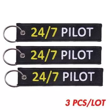 Удалить перед полетом 3 шт./лот 24/7 пилотный брелок ювелирные изделия подарки для любителей авиации брелоки One Size