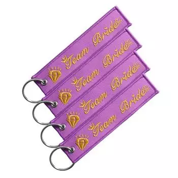 Удалить перед полетом 4 шт./компл. свадебные подарки для подружки невесты команда брелок для ключей невесты ювелирные изделия 4pcs