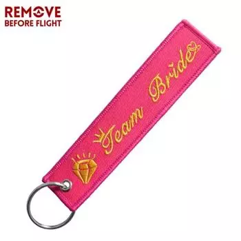 Удалить перед полетом брелок для ключей невесты для свадебной вечеринки, брелки для ключей из розового золота One Size