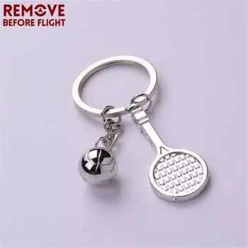 Удалите перед полетом мини-креативные брелки-ракетки для любителей спорта, брелок для ключей, ювелирные изделия One Size