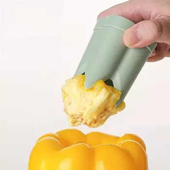 Удалитель семян Современный простой бытовой кухонный набор гаджетов Модный креативный удалитель семян Болгарский перец Tigerskin Удалитель сердцевины перца зелёный