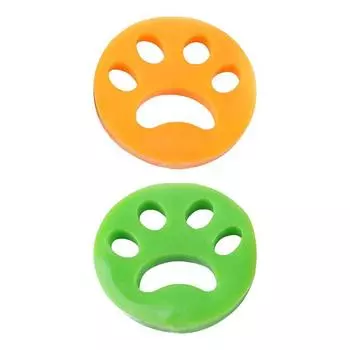 Удалитель шерсти Домашнее животное Стирка Стиральная машина Уловитель шерсти кошки собаки Многоразовый Заппер Round 2PCS