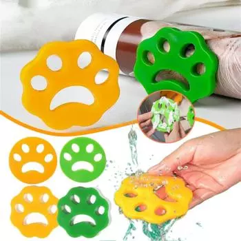 Удаляет ворс с одежды. Сушилка для ворса для собак и кошек. Аксессуары для стирки. Многоразовая стиральная машина. Ловушка для волос для домашних животных. Средство для удаления ловушек. Round-Thin-1pc зелёный