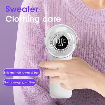Удаляющий ворс с всасывающим электрическим триммером Умный светодиодный цифровой дисплей Ткань USB зарядка Портативный профессиональный быстрый бытовой