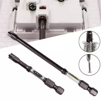 Ударная бита для отвертки, специальная магнитная шлицевая бита, 6 мм 65mm