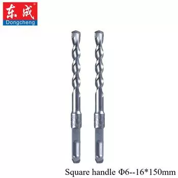 Ударная дрель с квадратной ручкой и четырьмя отверстиями Dongcheng Полный ассортимент аксессуаров для электроинструментов 10*200mm1PCS