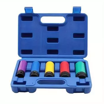 Ударная головка для защиты приводного колеса 1/2 , набор из 3/4/5 тонких глубоких ударных головок, прочная пластиковая втулка для гаек