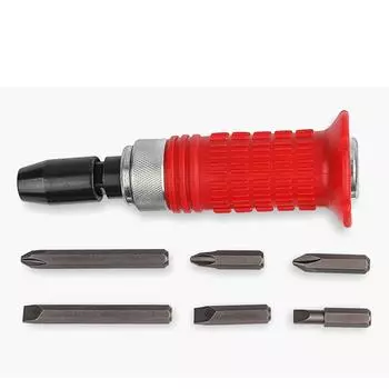 Ударная отвертка из сплава, съемная, устойчивая, нескользящая, профессиональная, многоцелевая, ударного типа серый