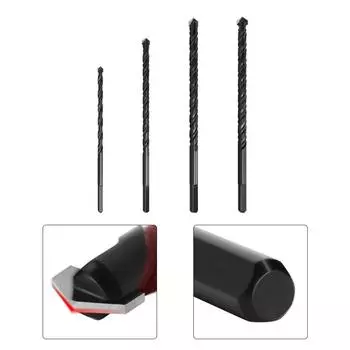 Ударное сверло 10x204 мм Удлиненное сверло 12x204 мм