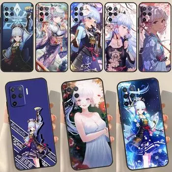 Ударный чехол Kamisato Ayaka Genshin для OPPO A53 A53S 2020 A5 A9 A31 A52 A72 A94 A74 A54 A83 A91 A93 A16 A15, задний чехол OPPO A91