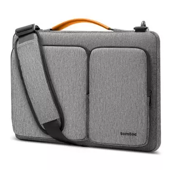 Ударопрочная компьютерная сумка, совместимая с 15-дюймовым MacBook Air 15 Type Surface Laptop Notebook PC Case, наплечная сумка, портфель, водоотталкивающий серый цвет