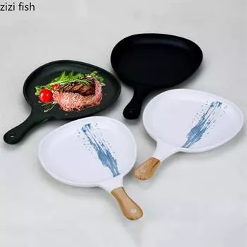 Ударопрочная меламиновая столовая посуда Обеденная тарелка Тарелка для западной кухни Тарелки для пиццы Ручки для стейков Тарелки для суши Поднос для фруктов и закусок