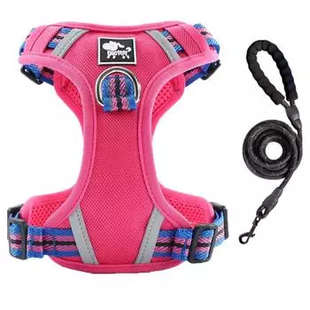 Ударопрочная шлейка для собак, взрывозащищенная, контрастного цвета, поводок на грудь S