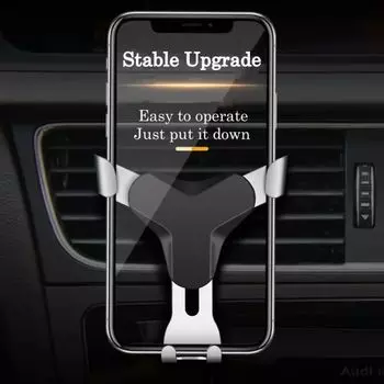 Ударопрочный автомобильный держатель для мобильного телефона 4,5-6,5 дюймов, универсальный вентиляционный клапан чёрный