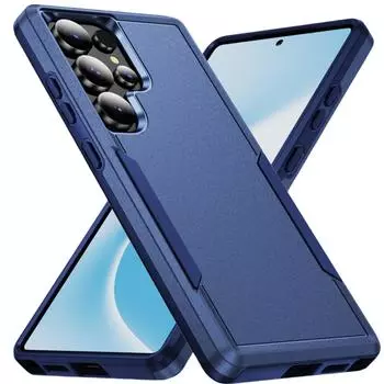 Ударопрочный бронированный чехол для Samsung Galaxy S25 Ultra S24 Plus S23 FE S22 S21 A56 A55 A54 5G A15 A16 A14 A35 A36 Phone Csaes for Galaxy S25 чёрный