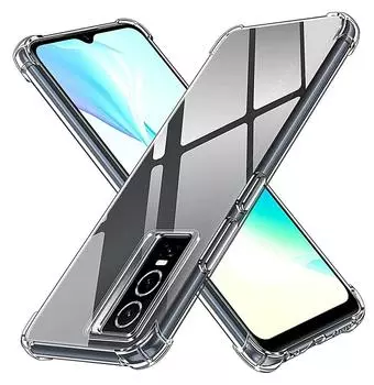 Ударопрочный чехол Airbag TPU для VIVO Y17S Y27S Y78 Y36 Y35 Y16 Y22S Y02 Y100 Y77 Y76 5G прозрачный ультратонкий прозрачный чехол с полной защитой For VIVO Y27S