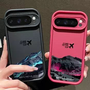 Ударопрочный чехол из ТПУ с принтом самолета и горы для Google Pixel 9 Pro XL 8A 8 7 Pro 7A, мягкий силиконовый защитный матовый чехол для телефона Google Pixel 9