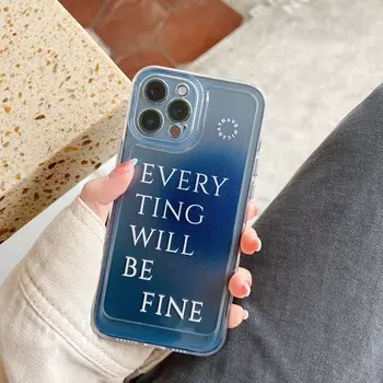 Ударопрочный чехол с красивым градиентом и буквами для Iphone Xr 13 Pro Max 11 12 Promax Xsmax X 8 7 Plus, мягкий силиконовый чехол для телефона Conque For iphone 12 pro