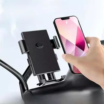 Ударопрочный держатель для телефона на велосипед, мотоцикл для любителей поездок на вынос, навигации по международным маршрутам и электромобилей. Handlebar model [lock in one second]