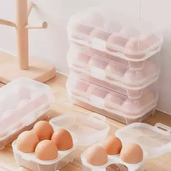 Ударопрочный переносной контейнер для хранения яиц для кемпинга - небьющийся, удобный для путешествий, устойчивый к падениям пластиковый лоток для яиц Egg Box