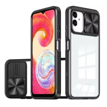 Ударопрочный прозрачный чехол для Samsung Galaxy A04E A04S A04 M04 F04 A03S A03 Core A02S Slide Metal Защитная крышка объектива Samsung A12 4G/5G красный