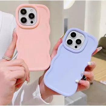 Ударопрочный волнистый чехол для телефона Samsung Galaxy A15 A25 A55 A35 A14 A54 A34 A24 Мягкий силиконовый чехол для телефона в карамельном однотонном цвете A24 (4G) розовый