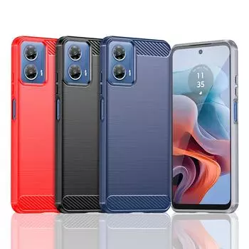 Ударопрочный защитный чехол для телефона Moto G34 Мягкий силиконовый чехол для задней крышки TPU Чехлы для телефонов Moto G34 красный