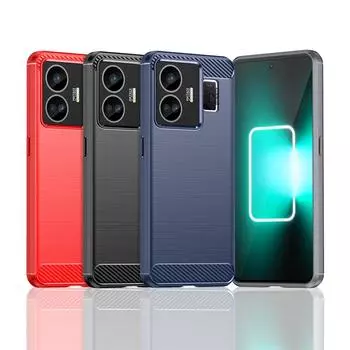 Ударопрочный защитный чехол для телефона Realme GT Neo 5/GT 3 Мягкий силиконовый чехол для задней крышки TPU Чехлы для телефонов Realme GT Neo 5 чёрный