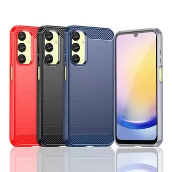 Ударопрочный защитный чехол для телефона Samsung Galaxy A25 5G Мягкий силиконовый чехол для задней крышки TPU Чехлы для телефонов Galaxy A25 5G синий