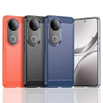 Ударопрочный защитный чехол для телефона Vivo V50 V40 Pro Y02 Y03T Y18 Y18E Y28S Мягкие чехлы For Vivo V40 Pro синий