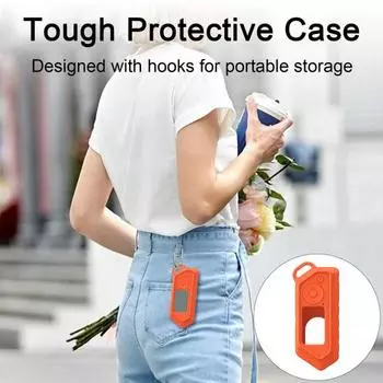 Противоударный защитный чехол с крючком. Ударопрочный, простая установка. Надежная посадка. Силиконовый чехол для защиты всего тела для Flipper Zero.