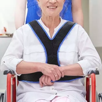 Удерживающие ремни Поддержка Кресла для инвалидных колясок Ремни безопасности Поддержка при травмах чёрный/синий