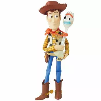 UDF Ultra Detail Figure 500 TOY STORY 4 WOODY approximately 120mm finished figure No. & FORKY, tall, painted,