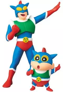 UDF Ultra Detail Figure Crayon Action Kamen Action Kamen Height Painted Complete Figure No.762 Shin-chan & Shin-chan (Продление версии) приблизительно. 95/42мм