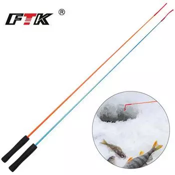 Удилища для зимней рыбалки FTK 85 см, легкие и удобные для переноски 85cm/2.79FT красный