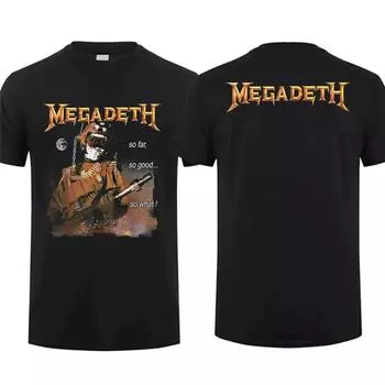 Удивительная футболка унисекс Rising Megadeths Rock Band с графическим принтом, двусторонняя модная хлопковая футболка большого размера, размер ЕС